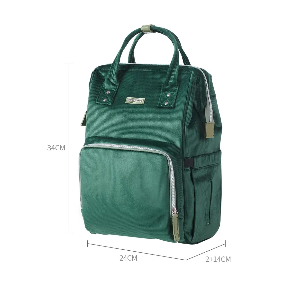 Velvet Stitching Diaper Bag Backpack