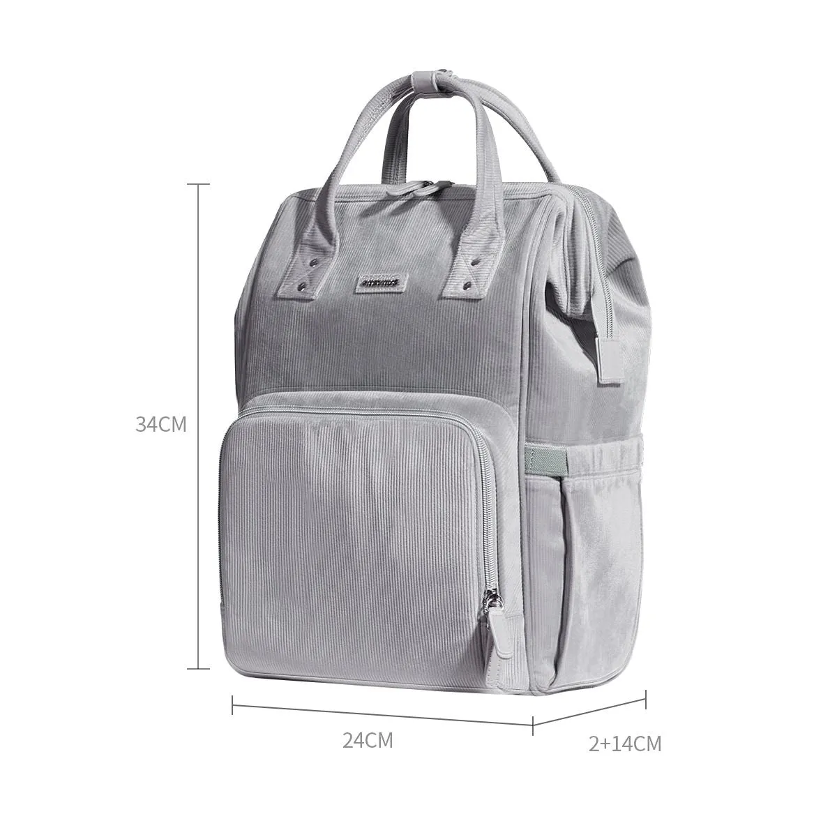 Velvet Stitching Diaper Bag Backpack