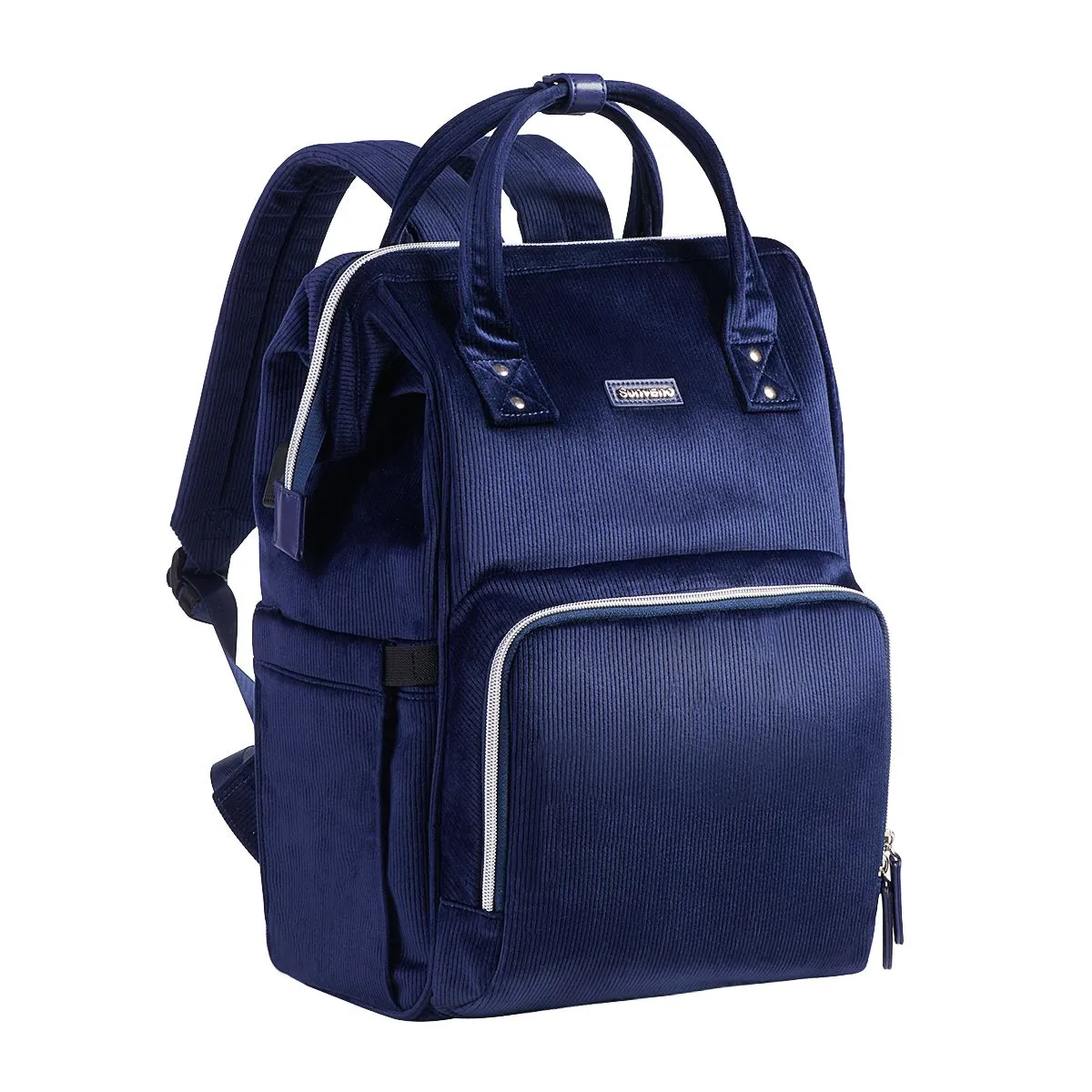Velvet Stitching Diaper Bag Backpack