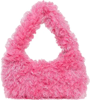 Verdusa Women's Faux Fur Fuzzy Hobo Bag Furry Handbag Purse