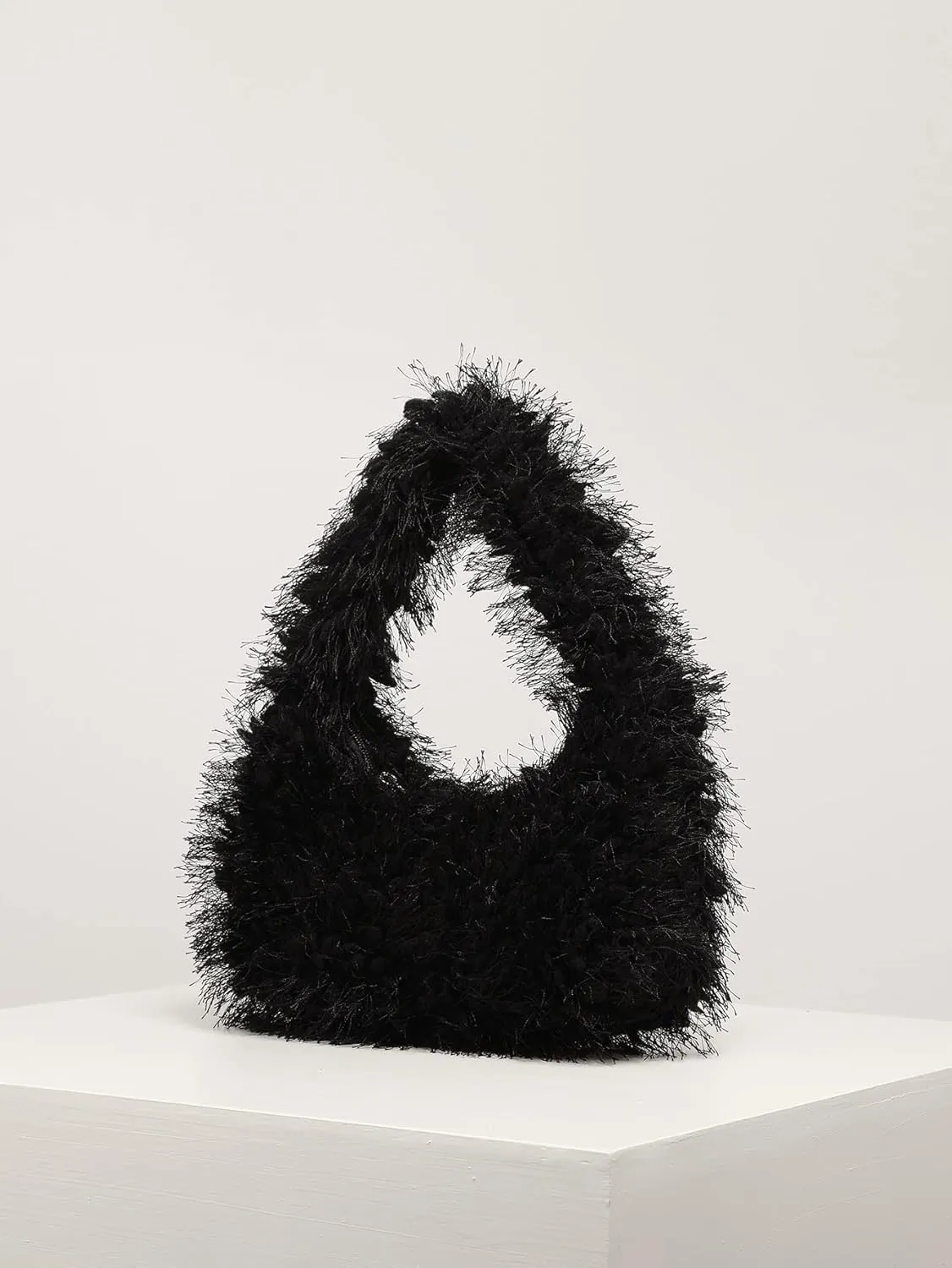 Verdusa Women's Faux Fur Fuzzy Hobo Bag Furry Handbag Purse