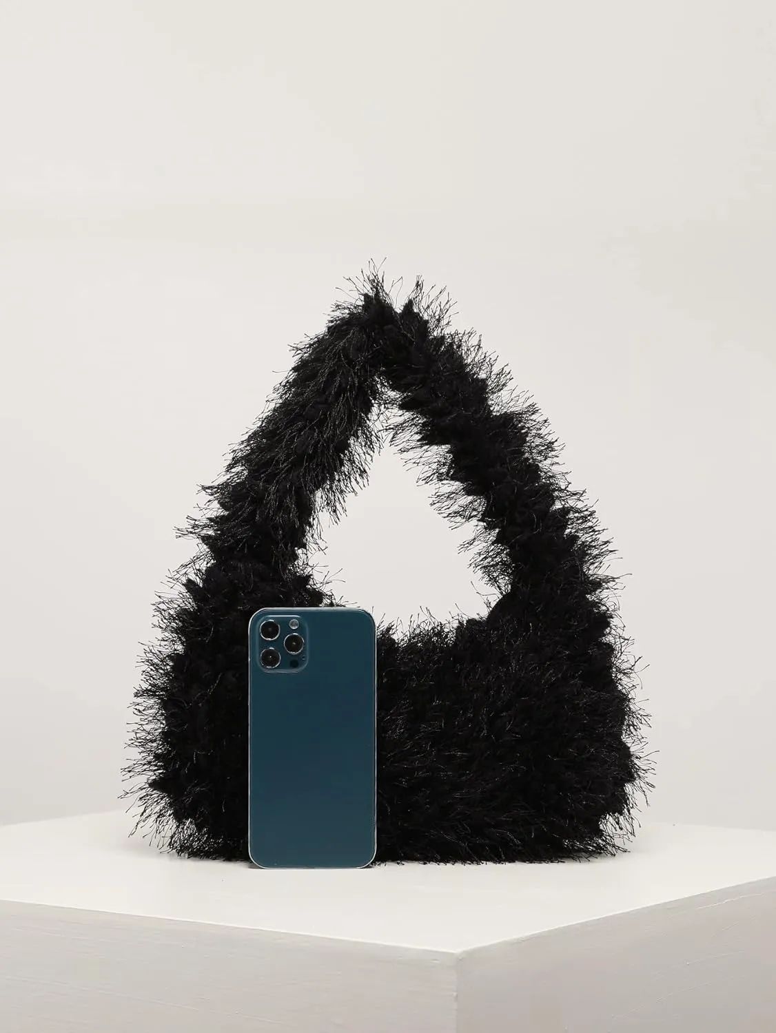 Verdusa Women's Faux Fur Fuzzy Hobo Bag Furry Handbag Purse