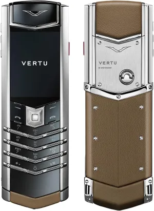 VERTU Signature V Stainless Steel Luxury Business Phone (Brown)