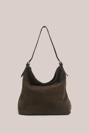 Vestirsi Savannah Hobo Bag - Dark Chocolate Suede