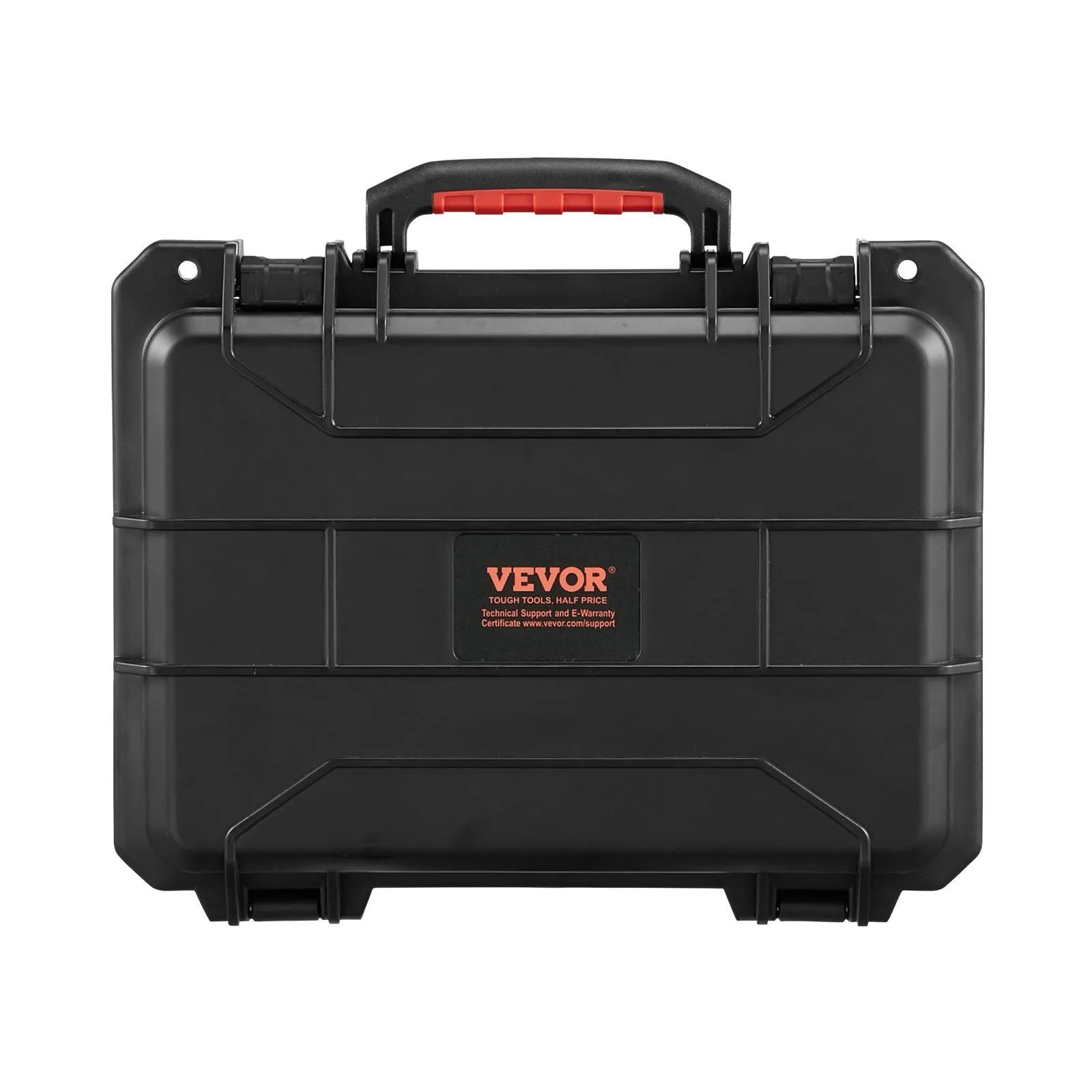 VEVOR 0.56 Cu.ft Weatherproof Hard Case with Handle Clips Padlock Holes PU Foam Protect Pistol, Microphone, and Camera Equipment