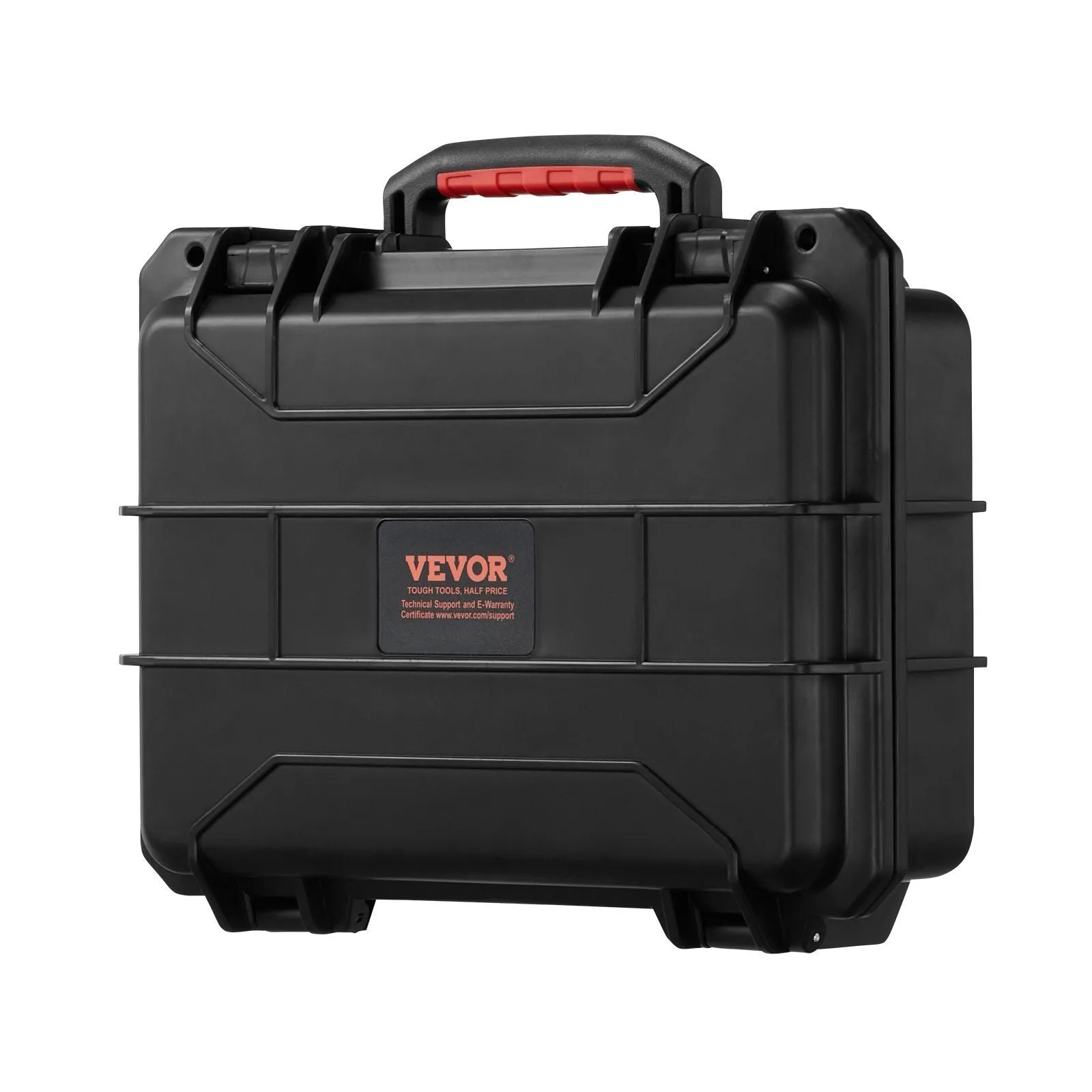 VEVOR 0.56 Cu.ft Weatherproof Hard Case with Handle Clips Padlock Holes PU Foam Protect Pistol, Microphone, and Camera Equipment
