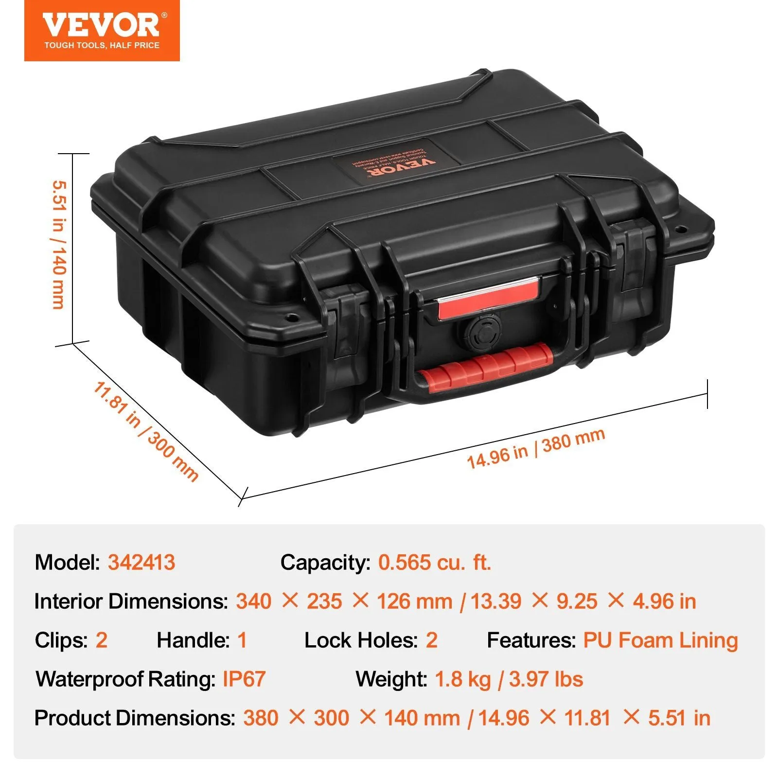 VEVOR Ultimate Waterproof Gear Case