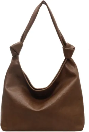 Vintage Slouchy Shoulder Hobo Bags for Women Trendy Soft PU Leather Clutch Purse Totes Handbags