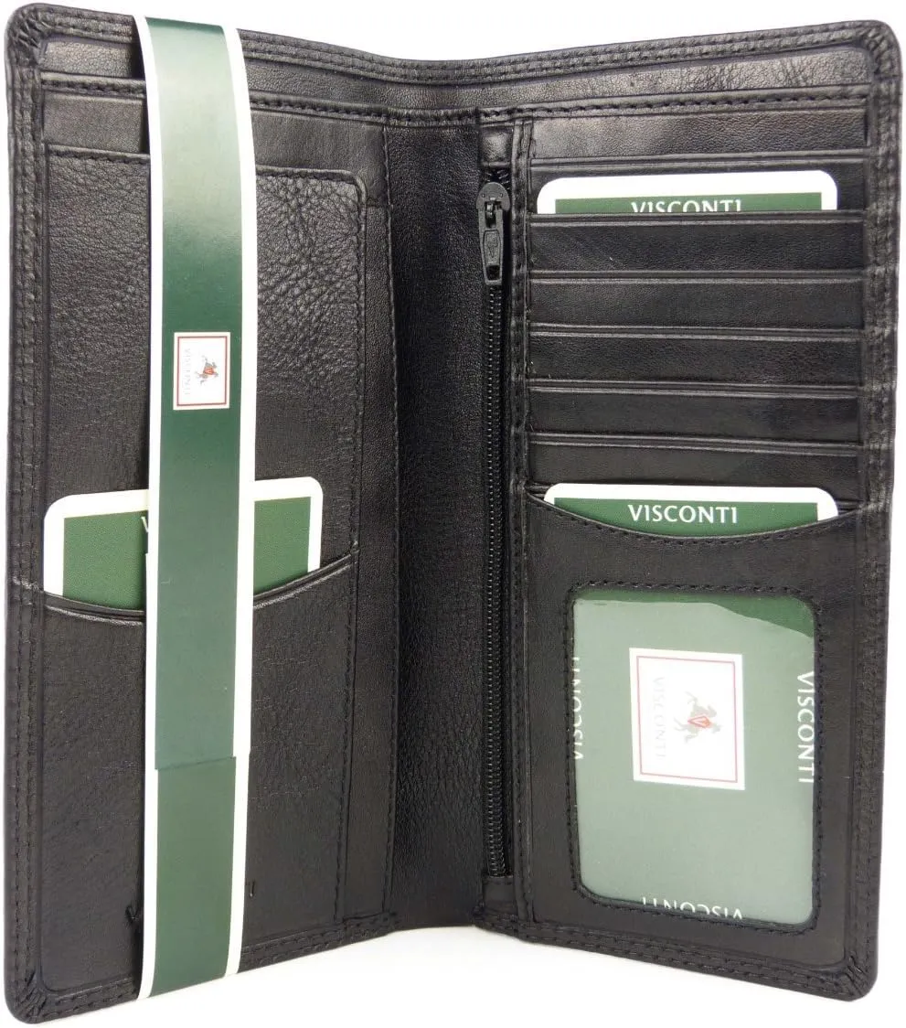 Visconti Men's Leather Slim Breast/Suit Pocket Wallet In Or Supplied With Box