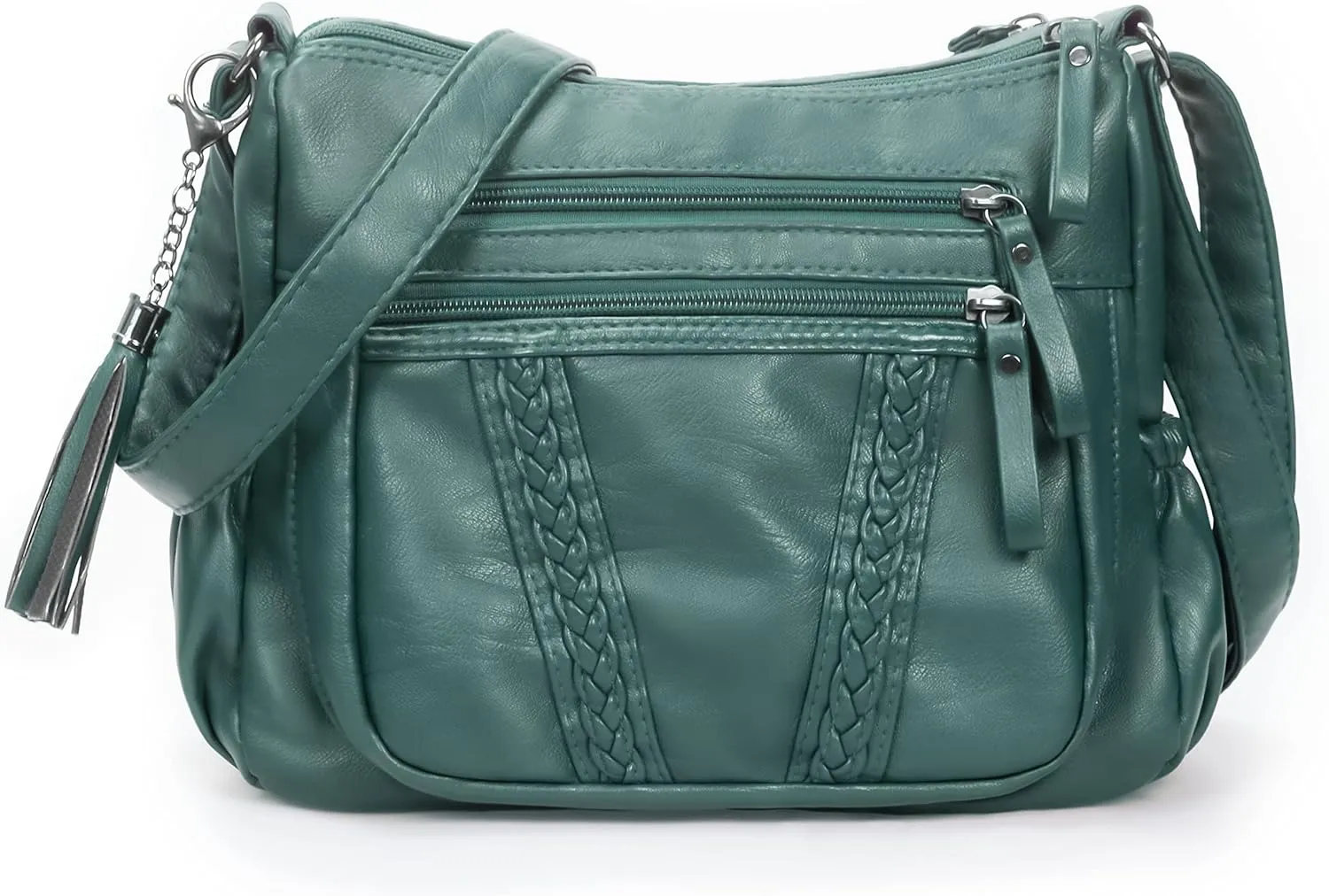 VOLGANIK ROCK Crossbody Bag for Women with Tassel Ladies Soft PU leather Purses and Handbag Pocketbooks