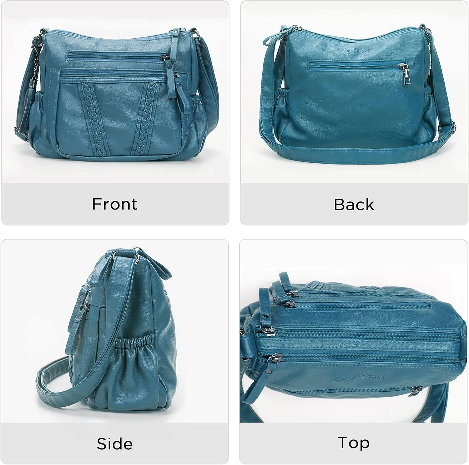 VOLGANIK ROCK Crossbody Bag for Women with Tassel Ladies Soft PU leather Purses and Handbag Pocketbooks
