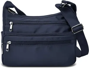 VOLGANIK ROCK RFID Purses for Women Fabric Nylon Multi Pocket Crossbody Bag Ladies Travel Handbag