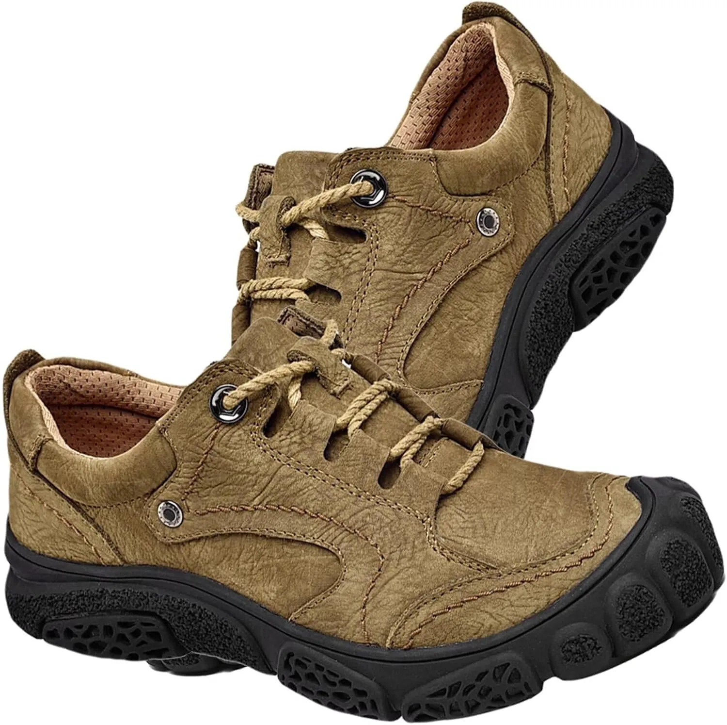 Walking Shoes Mens Leather Hiking Shoes Outdoor Camping Climbing Trekking Shoes