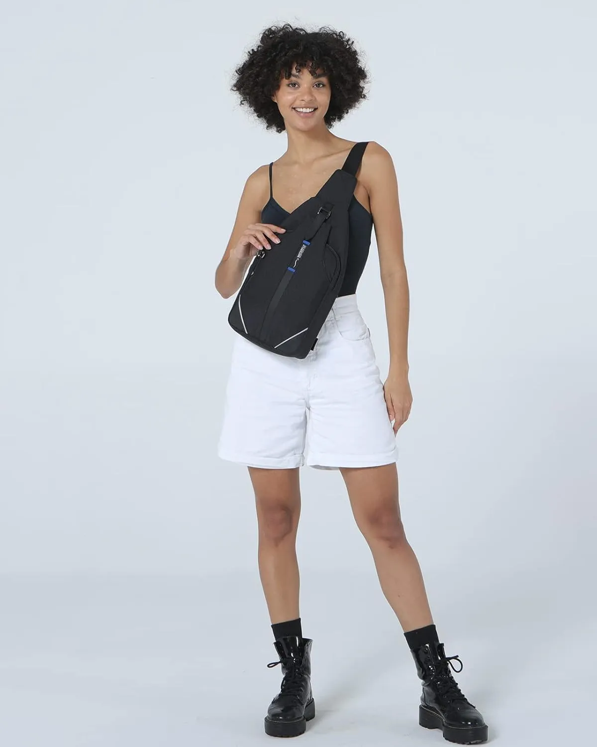 WATERFLY Small Crossbody Sling Backpack Anti Theft Backpack for Traveling Chest Shoulder Bag