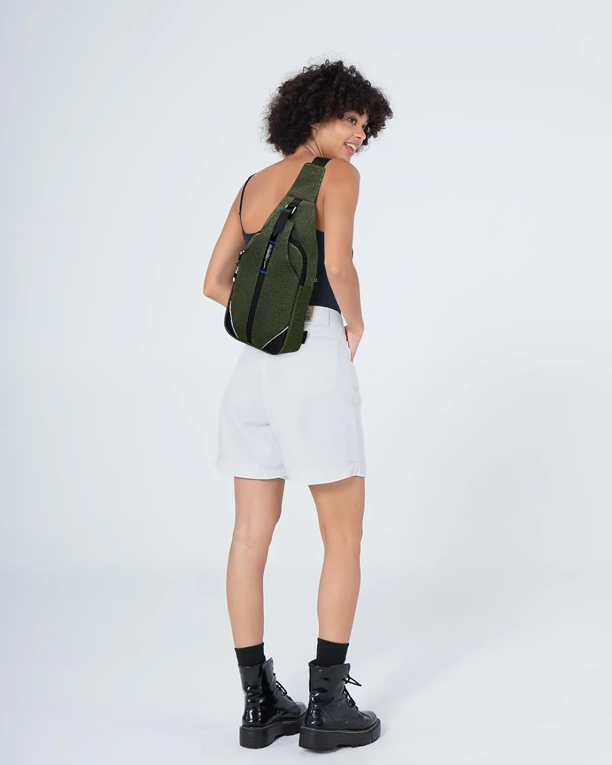 WATERFLY Small Crossbody Sling Backpack Anti Theft Backpack for Traveling Chest Shoulder Bag