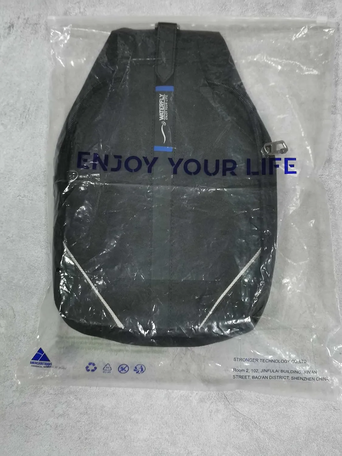 WATERFLY Small Crossbody Sling Backpack Anti Theft Backpack for Traveling Chest Shoulder Bag