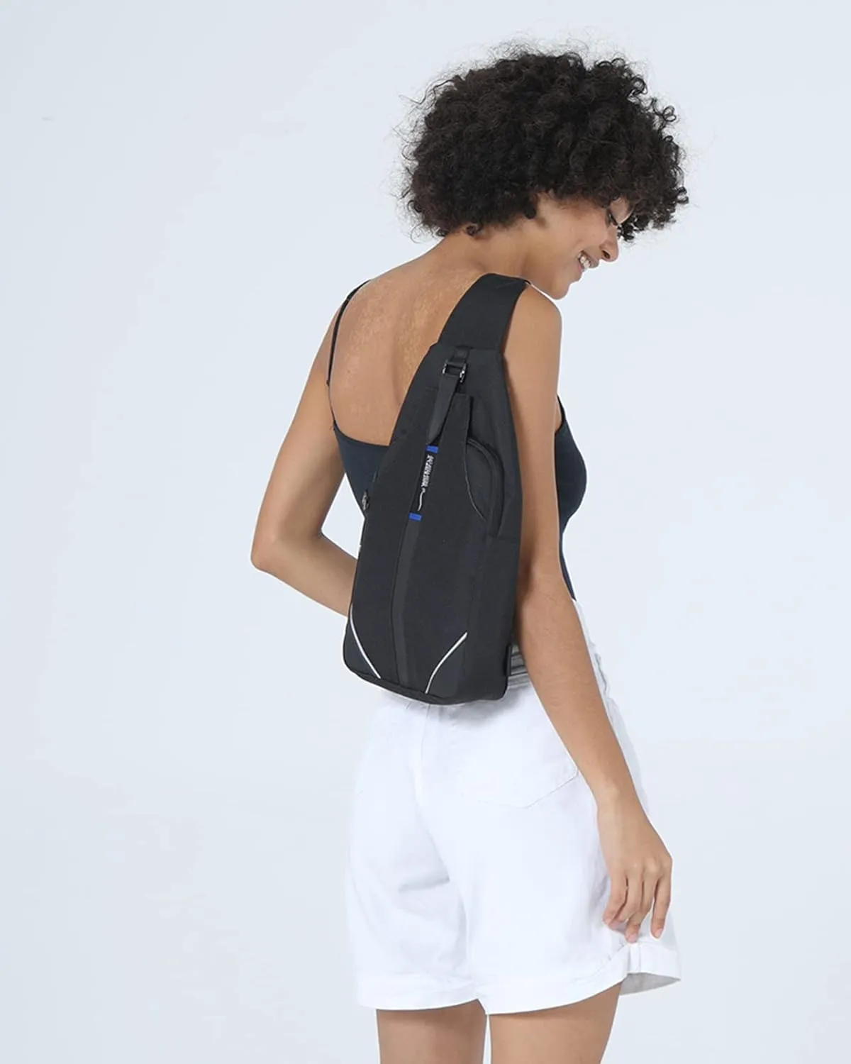WATERFLY Small Crossbody Sling Backpack Anti Theft Backpack for Traveling Chest Shoulder Bag