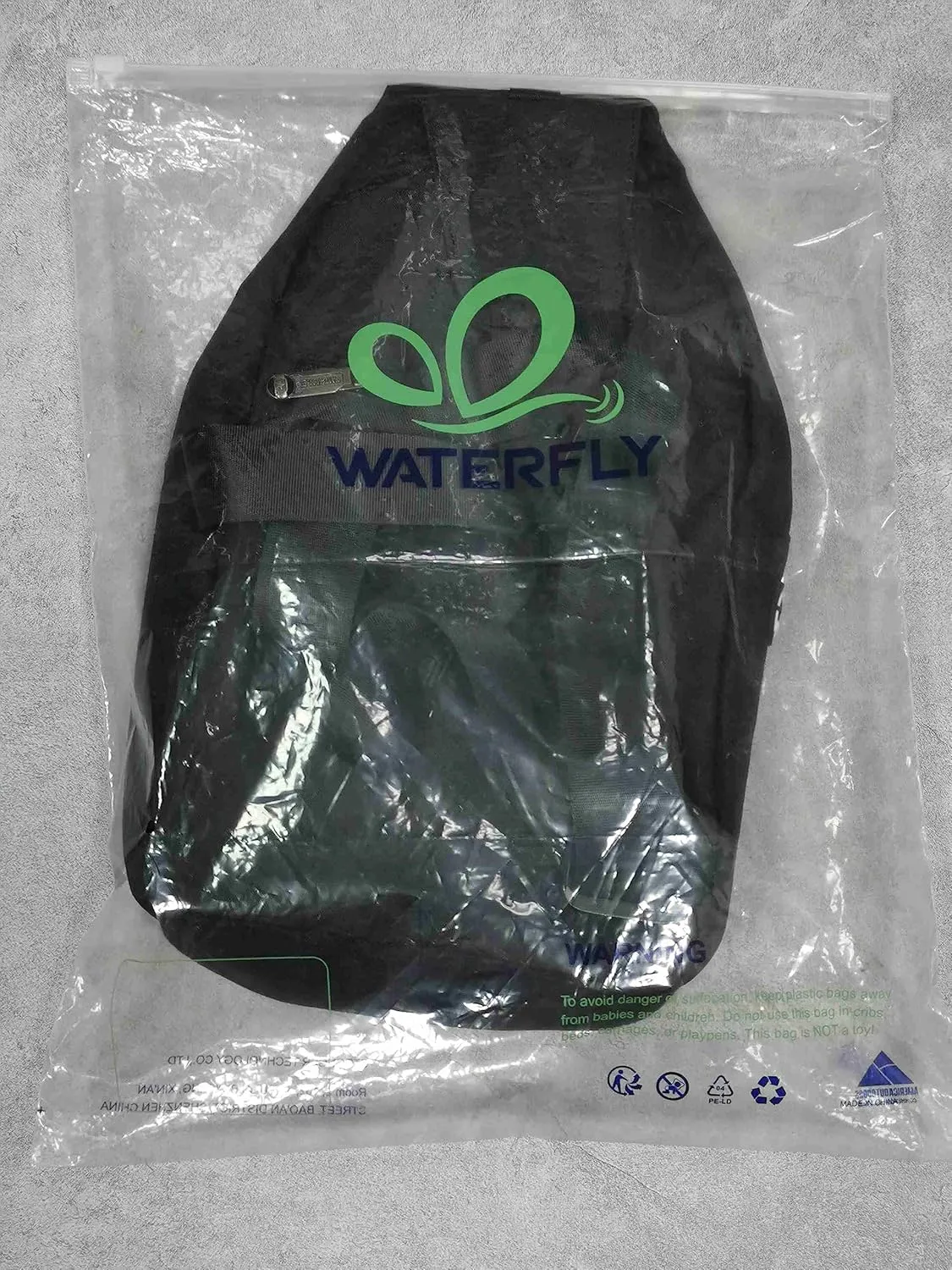 WATERFLY Small Crossbody Sling Backpack Anti Theft Backpack for Traveling Chest Shoulder Bag