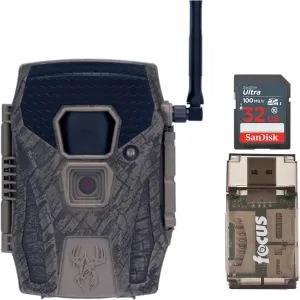 Wildgame Innovations Terra XT 2.0 24MP Cellular Camera with 720p Video (Gray) Bundle with 32GB Memory Card and Card Reader (3 Items)