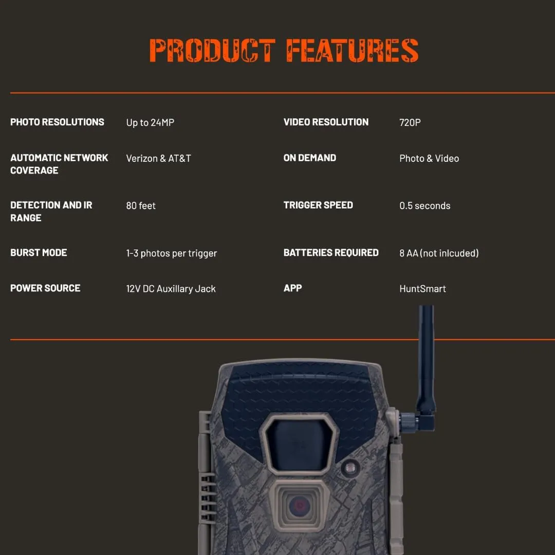 Wildgame Innovations Terra XT 2.0 24MP Cellular Camera with 720p Video (Gray) Bundle with 32GB Memory Card and Card Reader (3 Items)