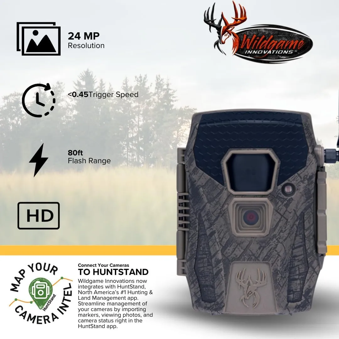 Wildgame Innovations Terra XT 2.0 24MP Cellular Camera with 720p Video (Gray) Bundle with 32GB Memory Card and Card Reader (3 Items)