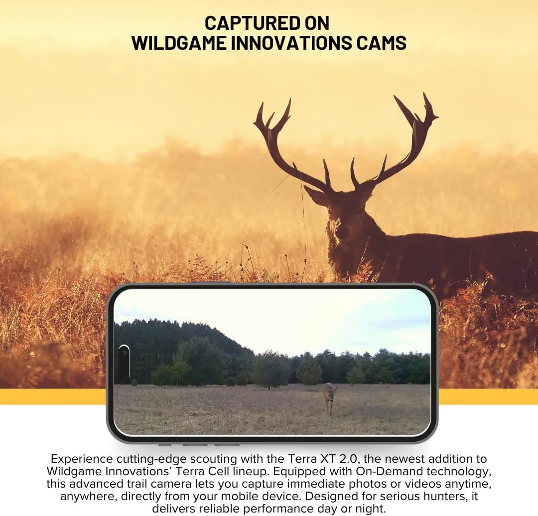 Wildgame Innovations Terra XT 2.0 24MP Cellular Camera with 720p Video (Gray) Bundle with 32GB Memory Card and Card Reader (3 Items)