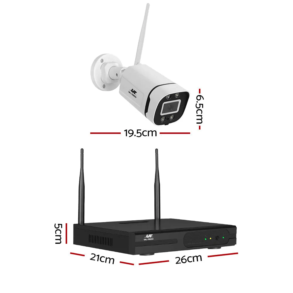 Wireless Cctv Security System 8Ch 3Mp 8 Square Cameras 2Tb