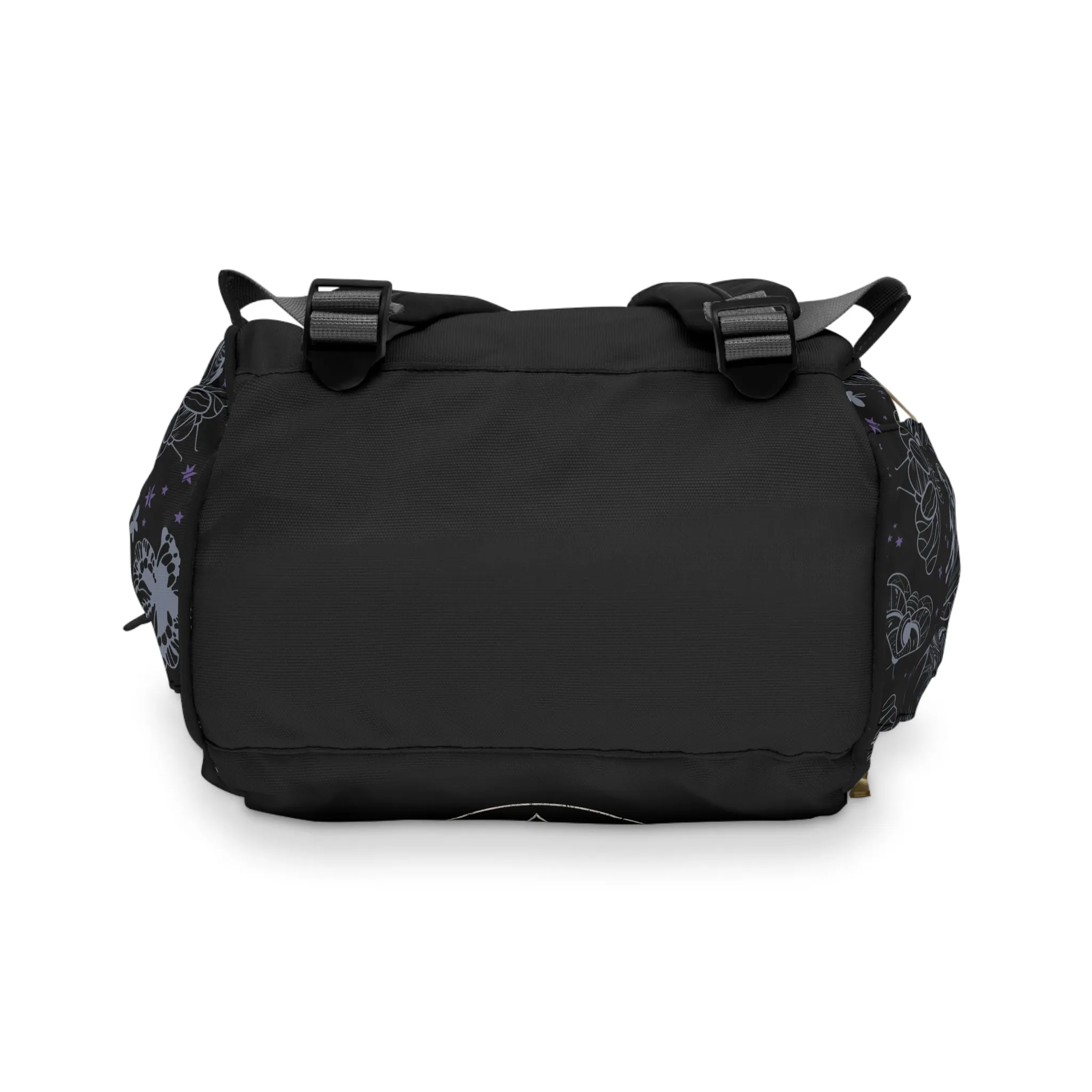 Witchy Cicada Multifunctional Diaper Backpack - Black