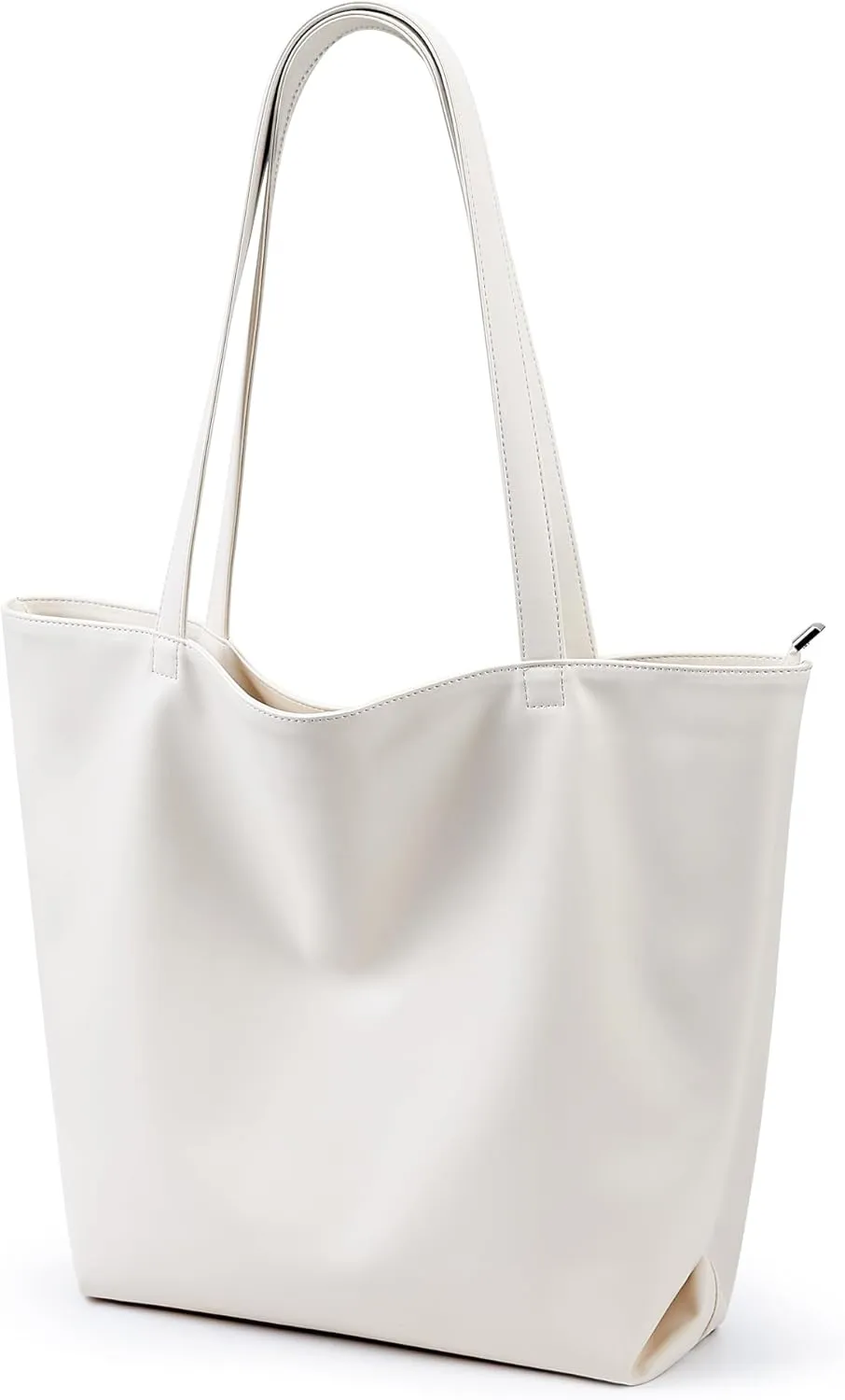 WLLWOO WLLWOO Soft PU Leather Tote Bag for Women Large Casual Hobo Handbags with Zipper Shoulder Work Bag Travel Purse