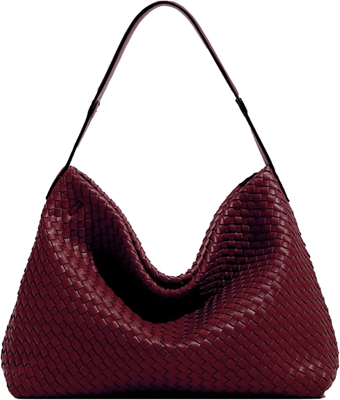 Women Boston Bag Woven Tote Vegan Leather Handbags Female Satchel Messenger Bag Fashion Shoulder Crossbody Bag Casual Hobo