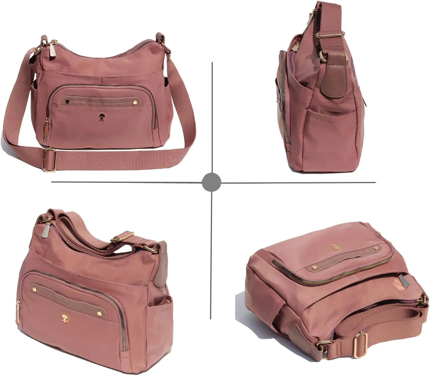 Women Crossbody Bag Shoulder Handbag Multiple Pockets Bag Ladies Messenger Bag Purse Fashion Tote