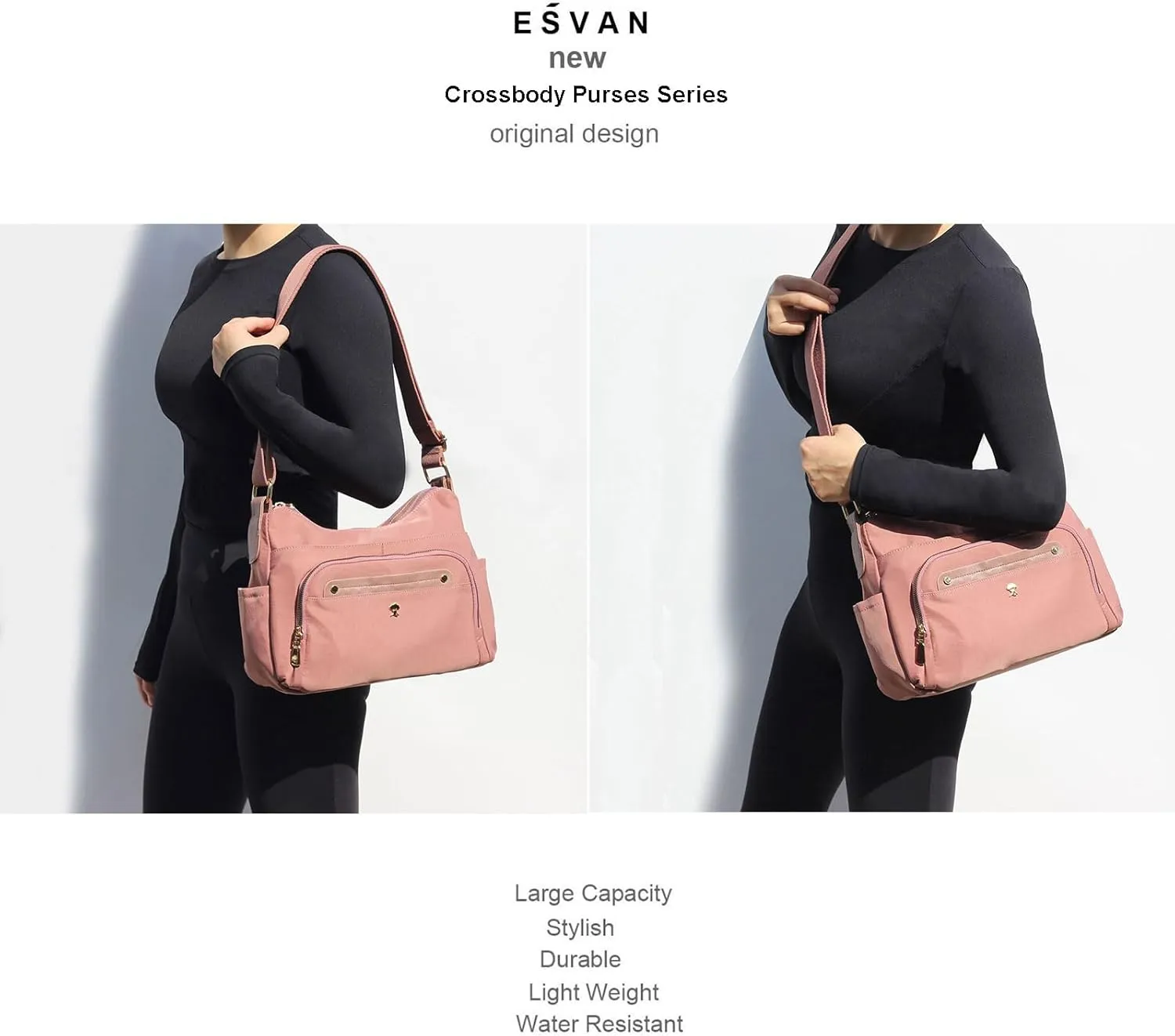 Women Crossbody Bag Shoulder Handbag Multiple Pockets Bag Ladies Messenger Bag Purse Fashion Tote
