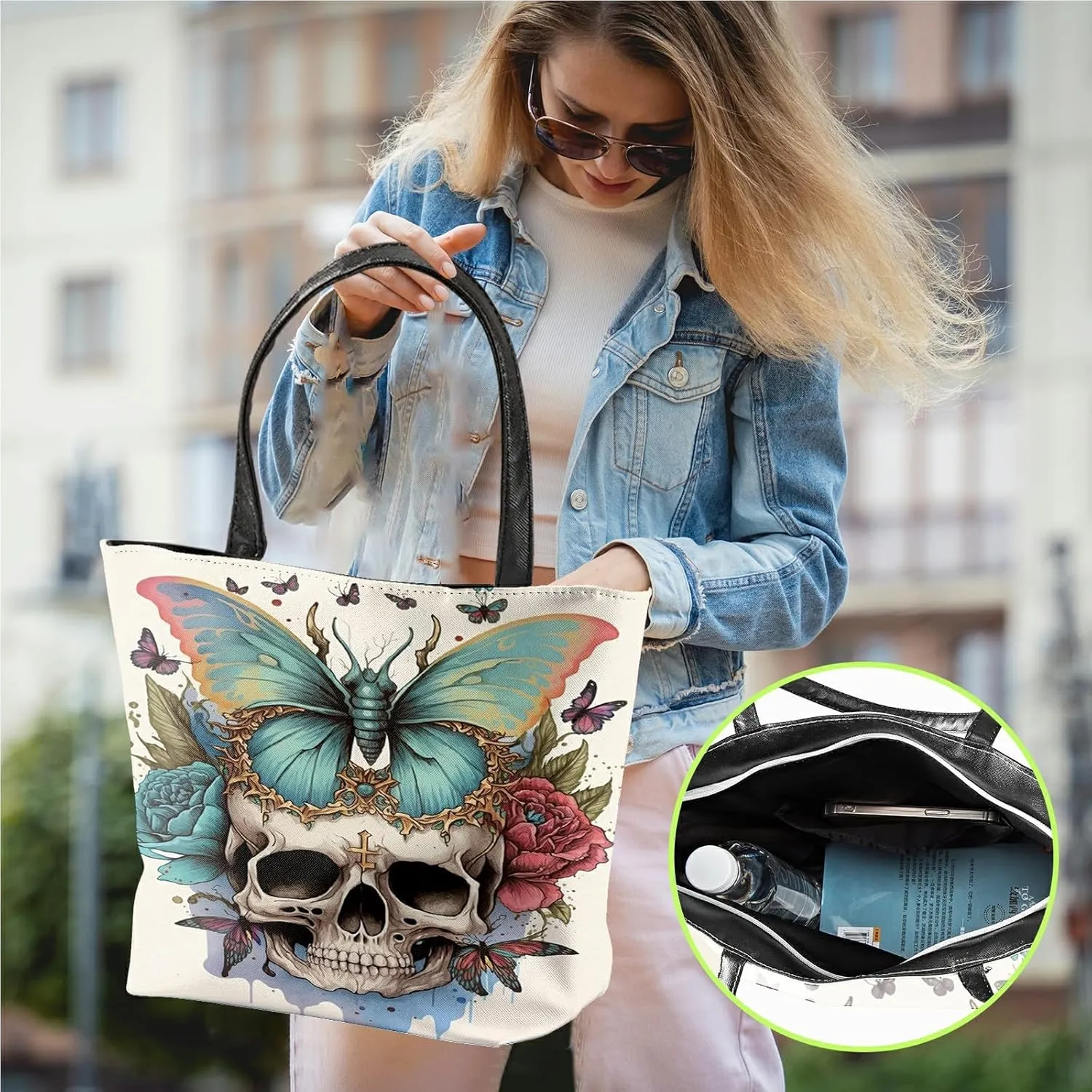 Women Hobo Handbag Small Tote Bag Beach Travel Bag