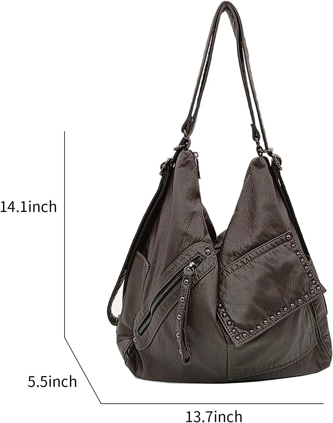 Women Hobo Shoulder Bag PU Leather Backpack Purses Large Crossbody Bag Fashion Shoulder Handbags