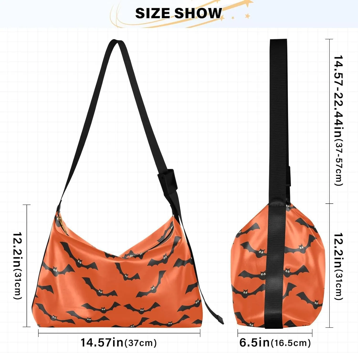 Women Men Shoulder Bag Leather Hobo Crossbody Handbags Clutch with Adjustable Strap Multiple prints