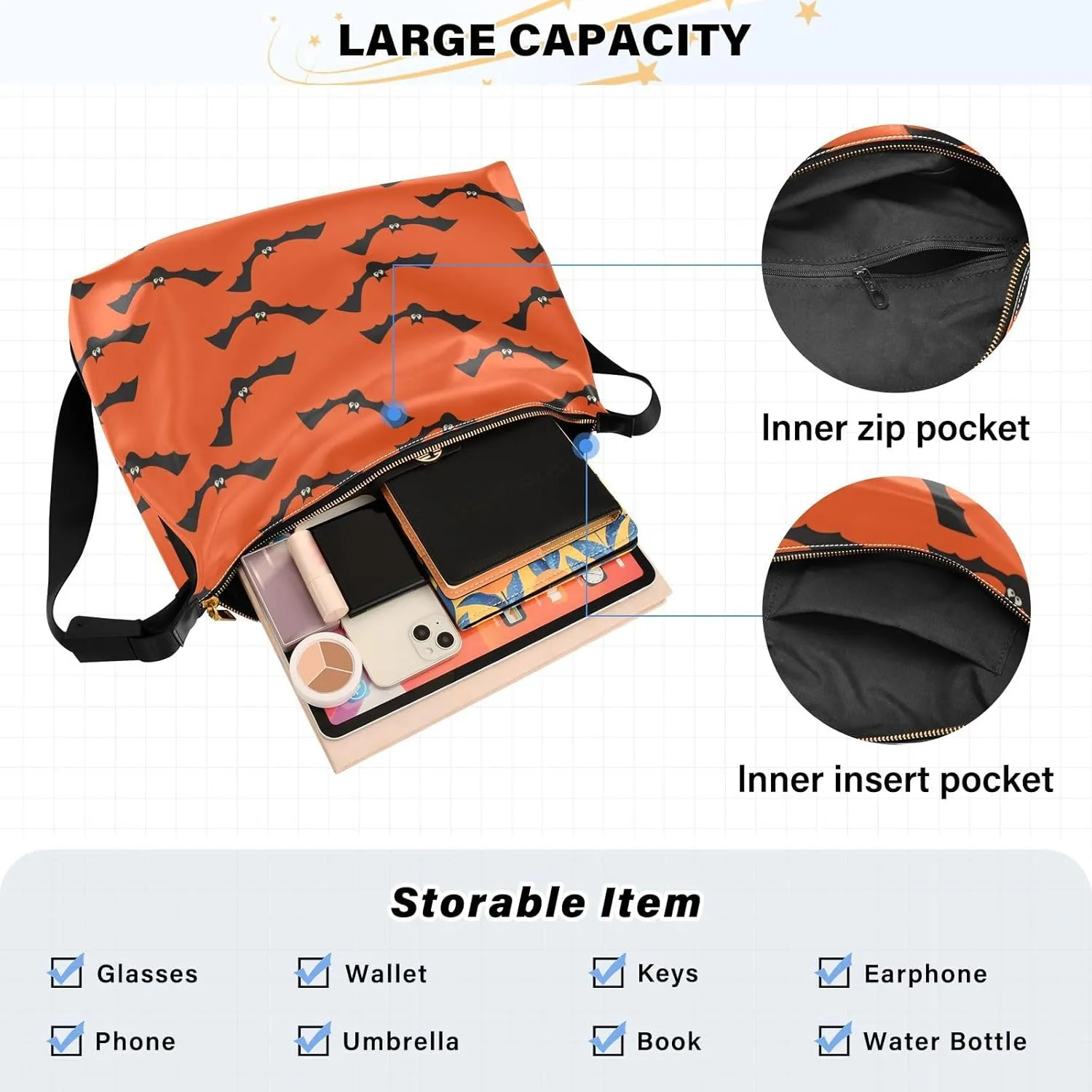Women Men Shoulder Bag Leather Hobo Crossbody Handbags Clutch with Adjustable Strap Multiple prints