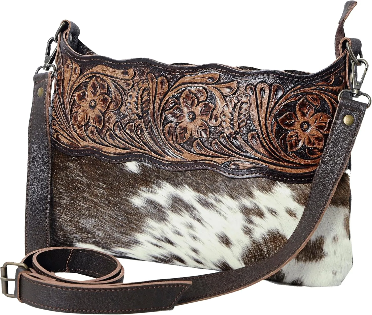 Women Natural Cowhide Leather Hand Bag With Adjustable Detachable Strap Leather Massenger Handbag Purse Sling Bag
