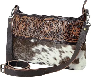 Women Natural Cowhide Leather Hand Bag With Adjustable Detachable Strap Leather Massenger Handbag Purse Sling Bag