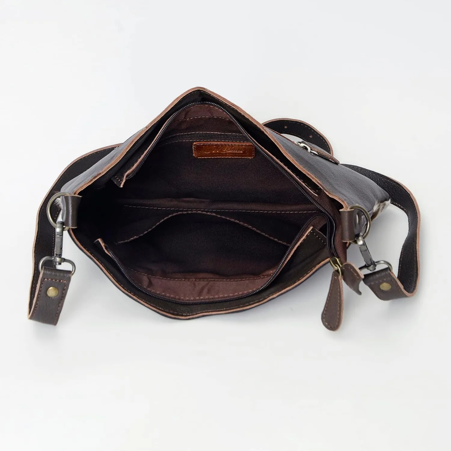 Women Natural Cowhide Leather Hand Bag With Adjustable Detachable Strap Leather Massenger Handbag Purse Sling Bag