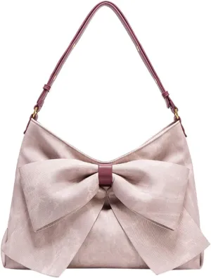 women purses and handbags leather bow tote bag female 2024 new senior sense of niche large-capacity chain shoulder wedding bag