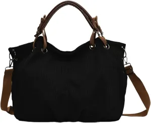 Women Slouchy Tote Handbag Large Capacity Stylish Crossbody Bag Detachable Long Strap Daily Commuting Bag Zipper