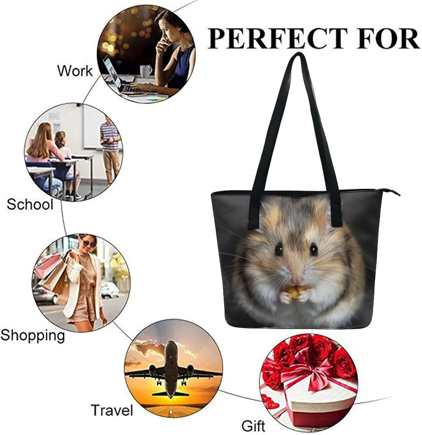 Women Travel Shoulder Bag Waterproof Casual Purses Multi Handbags with Zipper