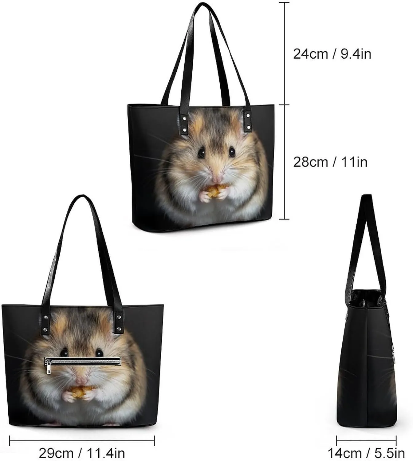 Women Travel Shoulder Bag Waterproof Casual Purses Multi Handbags with Zipper