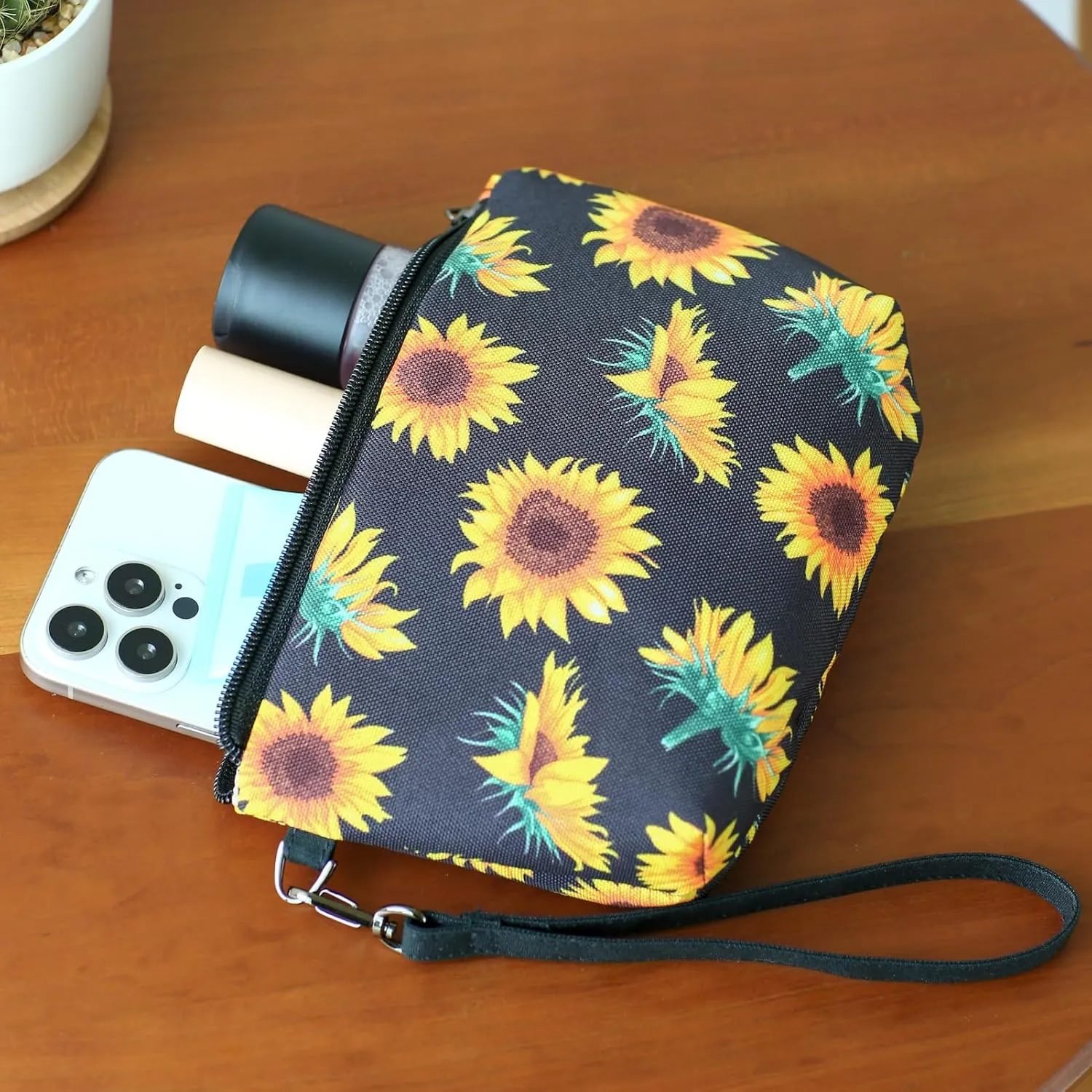 Women Zipper Wristlet Wallet with Coin Pocket