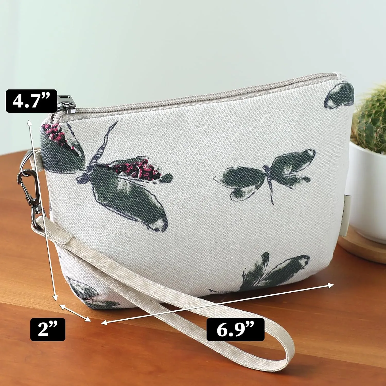 Women Zipper Wristlet Wallet with Coin Pocket