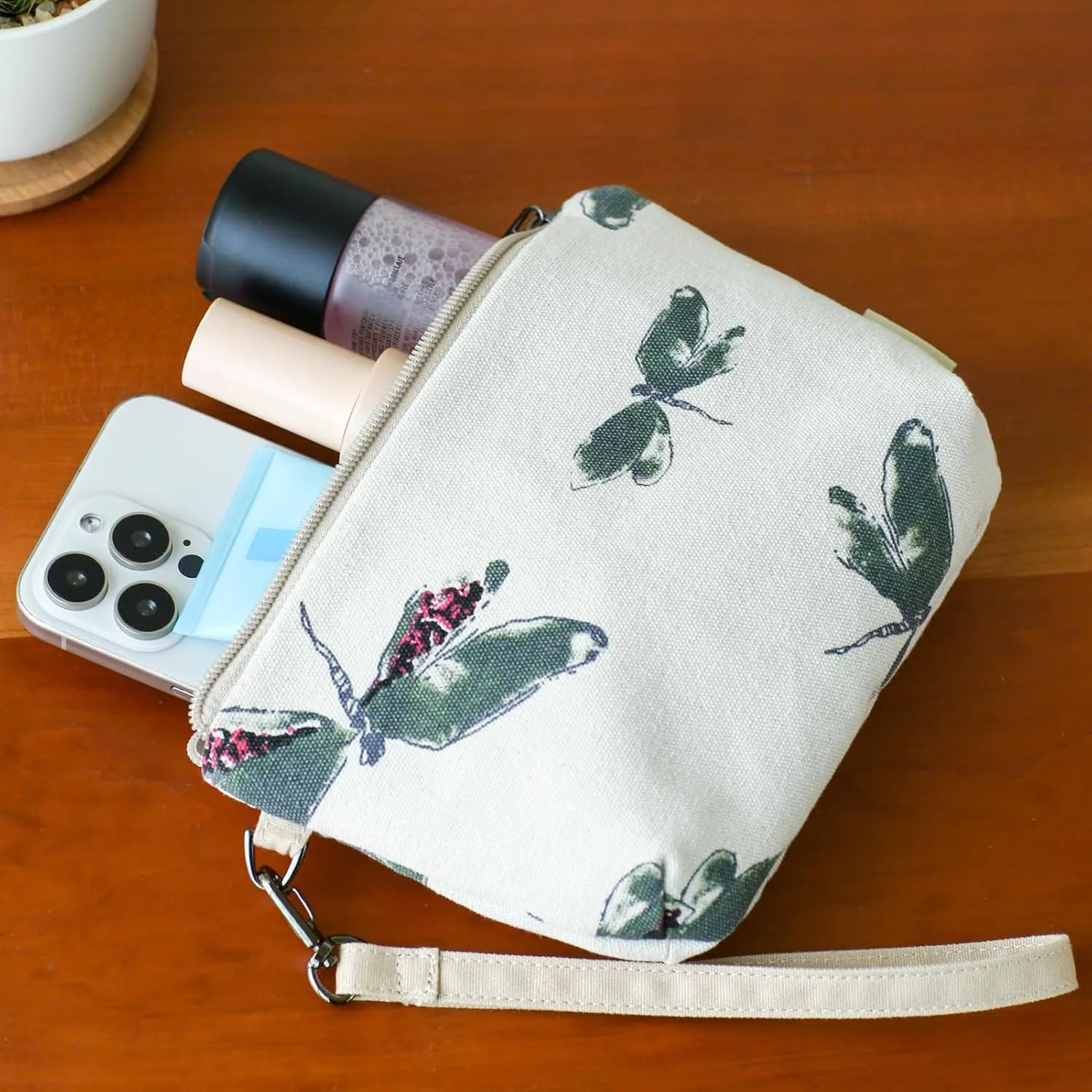 Women Zipper Wristlet Wallet with Coin Pocket