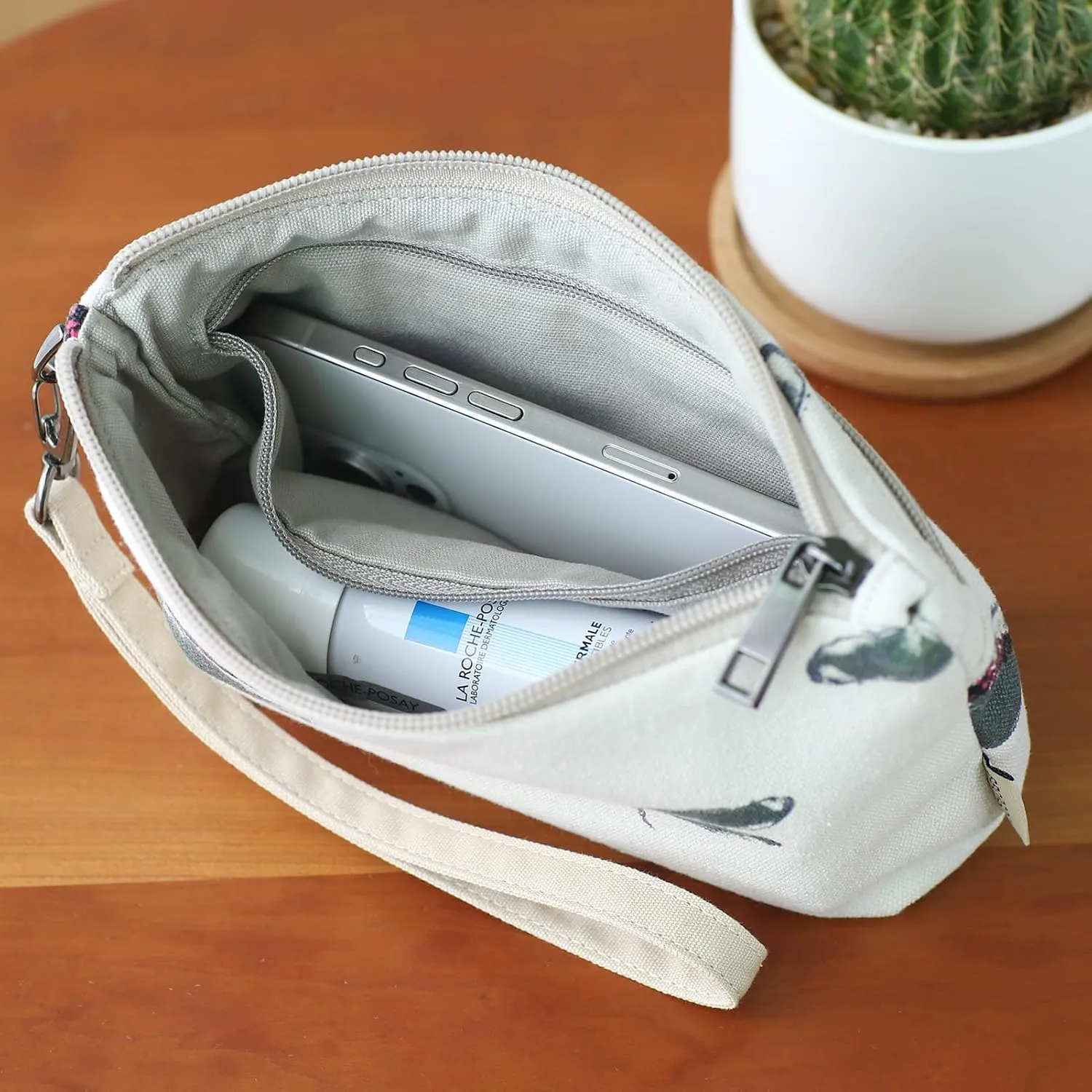 Women Zipper Wristlet Wallet with Coin Pocket