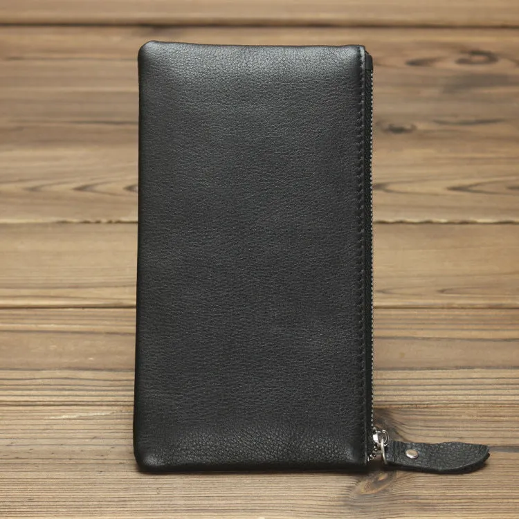 Women's & Men's Minimalist Crazy Horse Leather Long Retro Purses