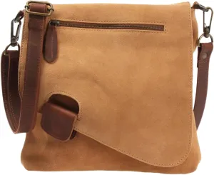 Women's Cowhide Leather Crossbody Shoulder Bag Small Messenger Purse Sling Satchel Bag For Work Business Travel