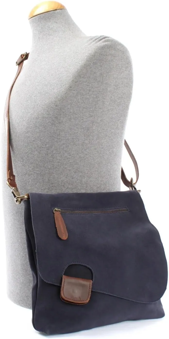 Women's Cowhide Leather Crossbody Shoulder Bag Small Messenger Purse Sling Satchel Bag For Work Business Travel